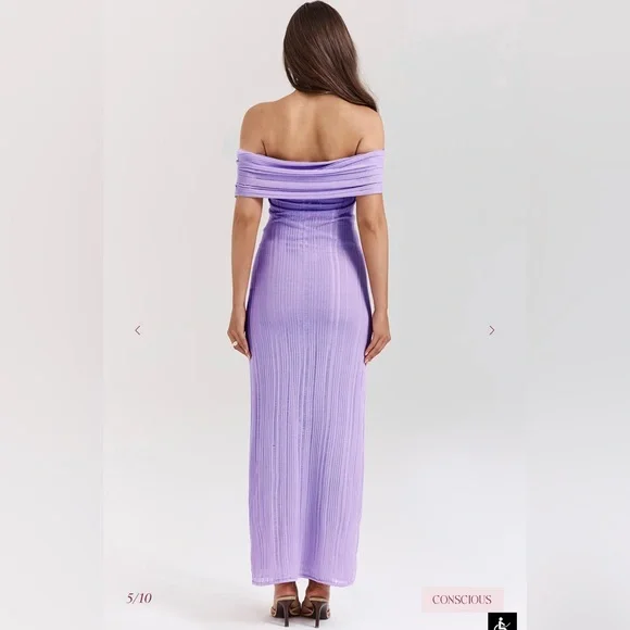 HOUSE OF CB   MICAH
Orchid Ladder Knit Maxi Dress - Picture 4 of 9